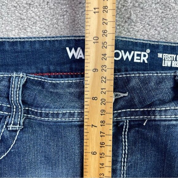 Wallflower Feisty Curvy Jeans Women's 11 Blue Bootcut Low Rise Dark Wash Stretch - Picture 7 of 10